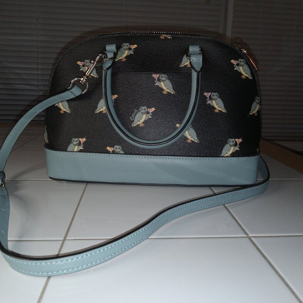 Coach Owl satchel with zip wallet
